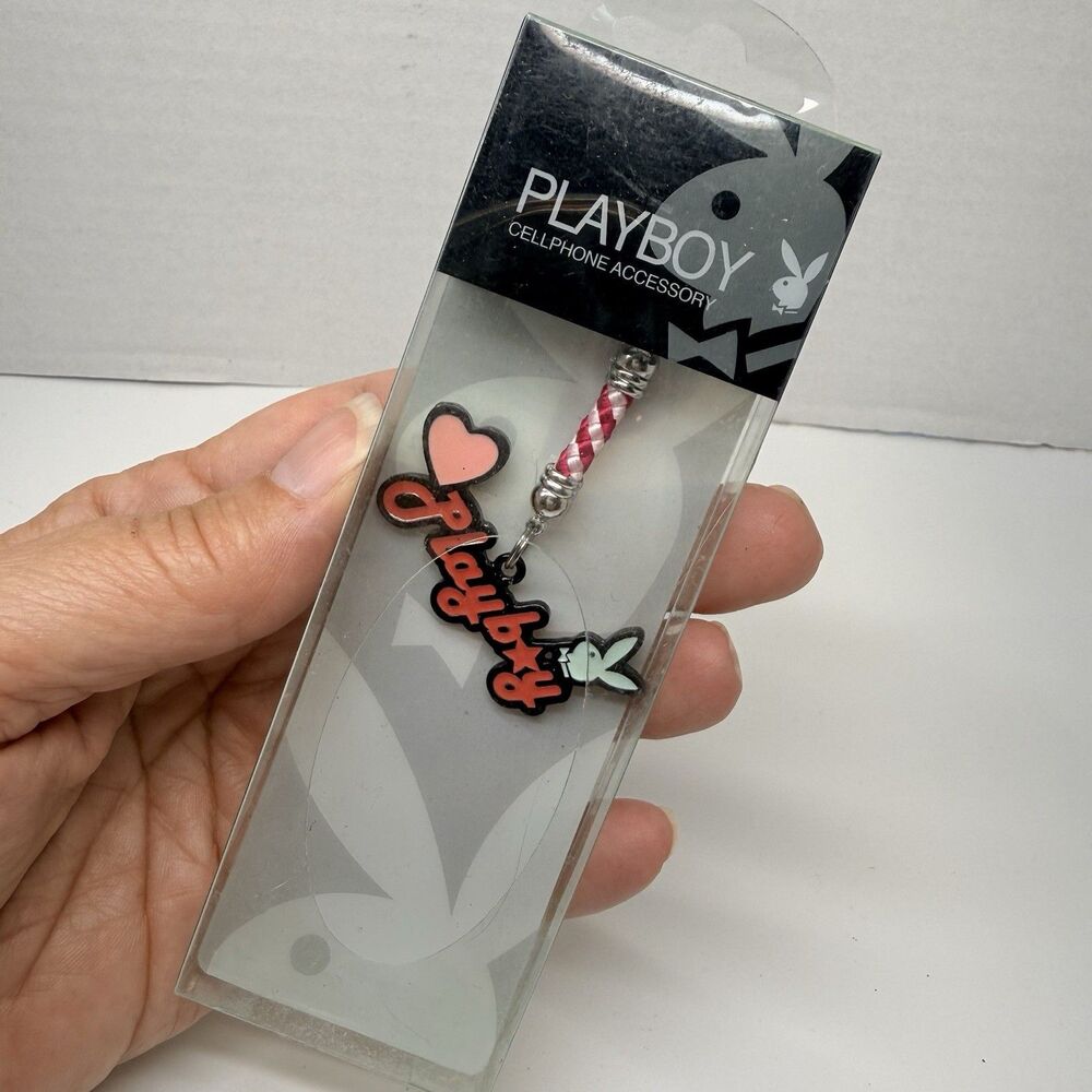Playboy And Rabbit Head Design Phone Accessory Charm Enamel Bag Charm Vtg